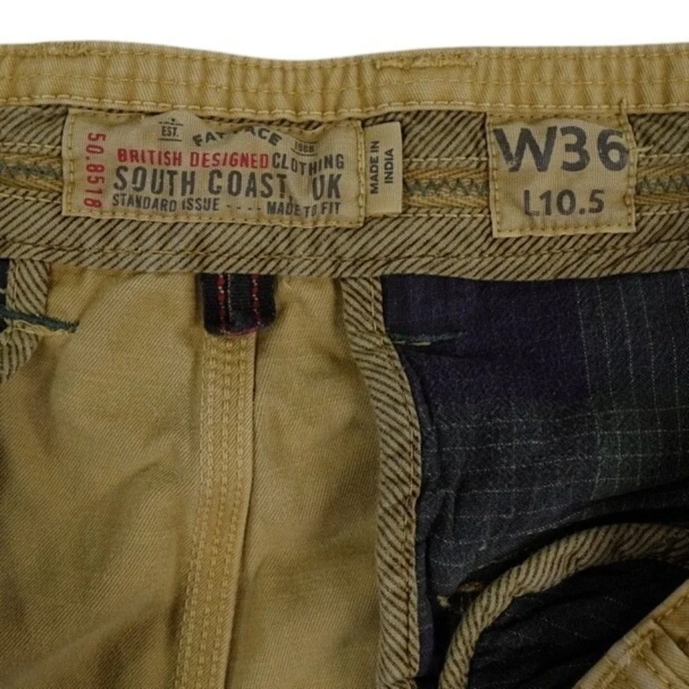 FatFace Shorts‎ Men 36 Sand Cotton Heavyweight Cotton Casual Utility Outdoor